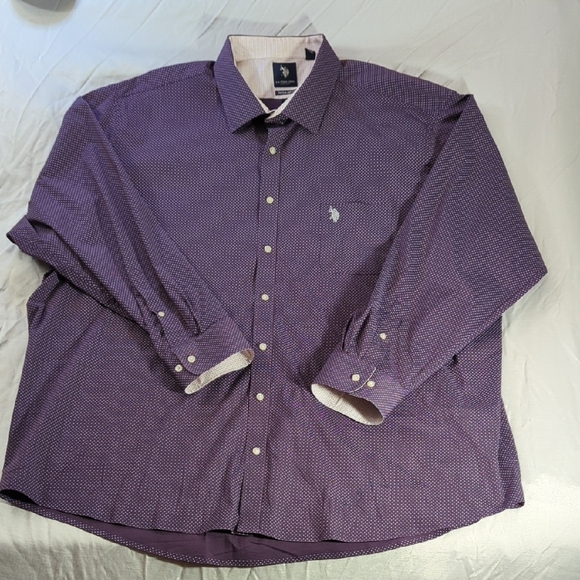 U.S. Polo Assn. Purple Casual Button Down Shirt - Picture 1 of 14